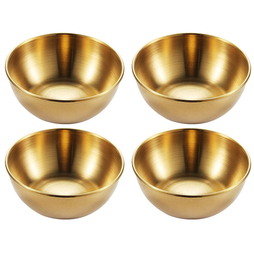 Goldene Schälchen, Servierschalen, Edelstahl, 2er Set / 4er Set
