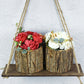 Holzblumentopf / Holzvase