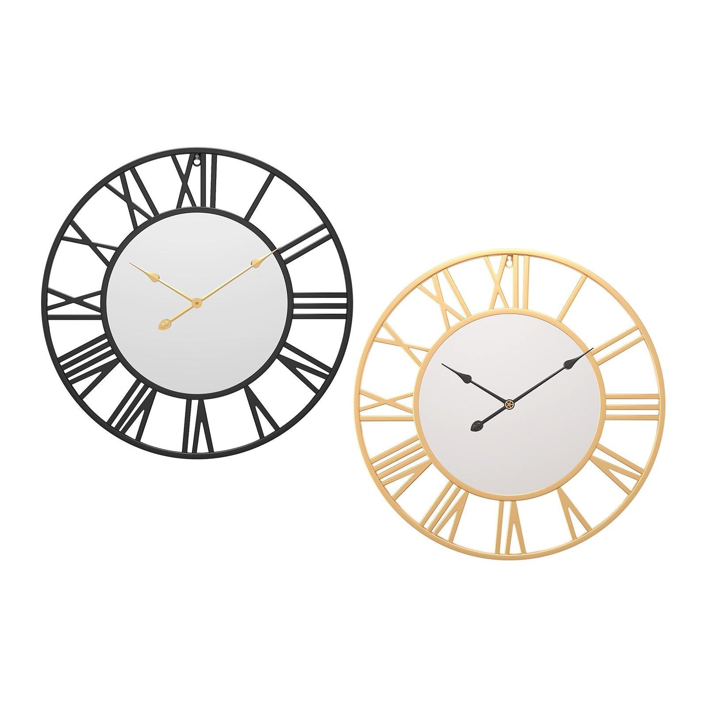 Wanduhr, gold oder schwarz, ø40cm